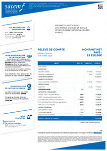 Nouveau feuillet de répartition